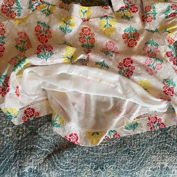 Draper James RSVP Floral Print Eyelet Puff Sleeve Top, Size 3X - Picture 5 of 13